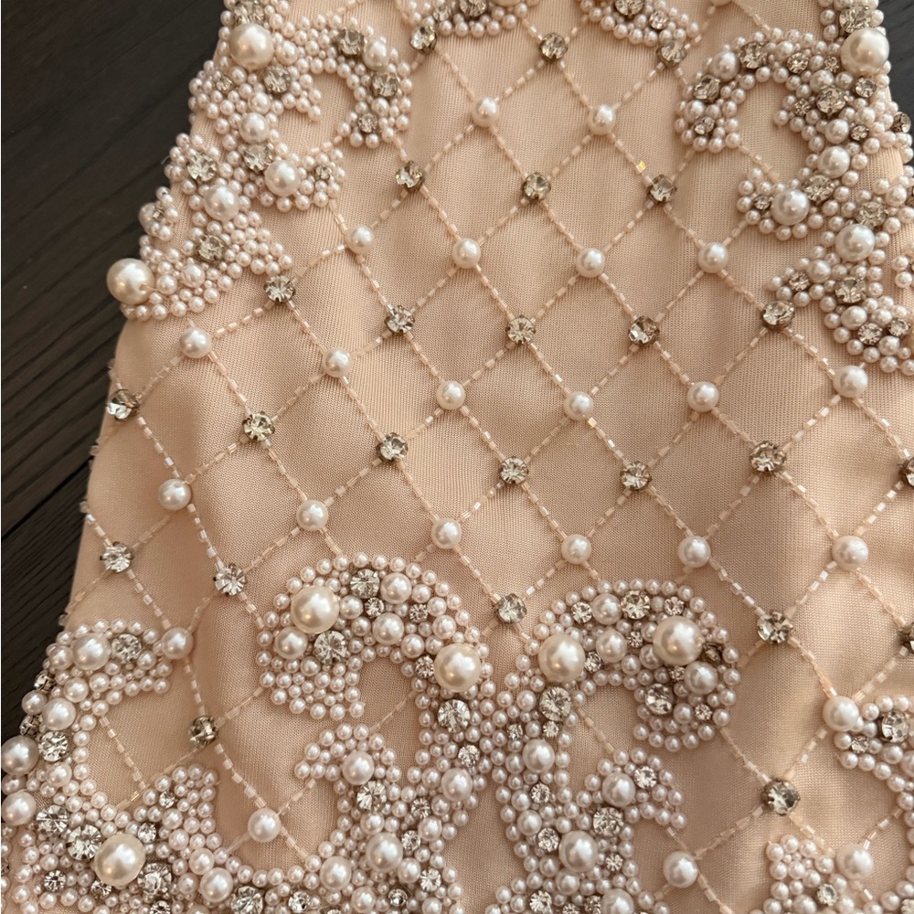 Balmain Pearl Crystal Embellished Halter Top Ivory Runway Size 34 - Picture 16 of 16